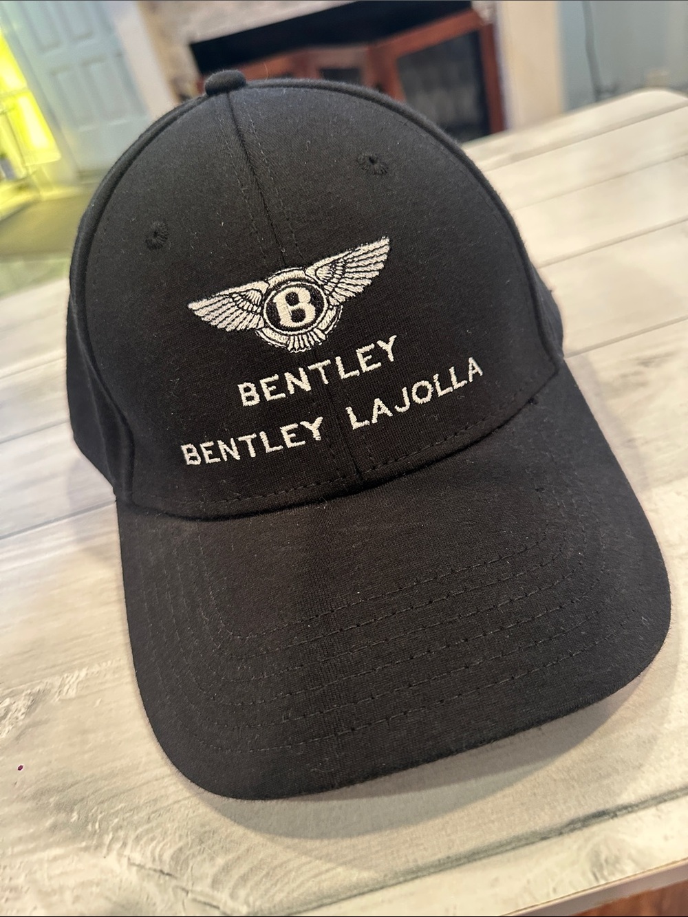 Bentley La Jolla Black Embroidered Logo Baseball Cap